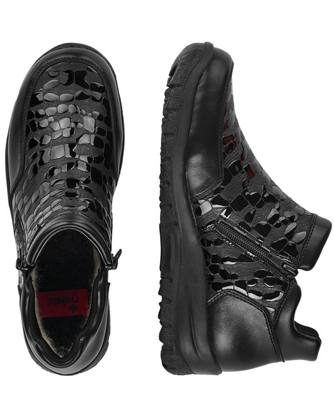 Botki damskie Rieker L7182-00 black czarne