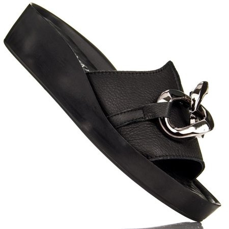 Klapki T.Sokolski BK L22-303 BLK czarny skóra