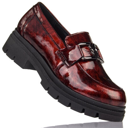 Półbuty damskie Contes 636 czerwony naplak