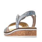 Sandały damskie Rieker V36G4-40 bleu kombi niebieskie wygodne lekkie