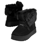 Śniegowce damskie mukluki Big Star SS274113 czarne ciepłe z futerkiem