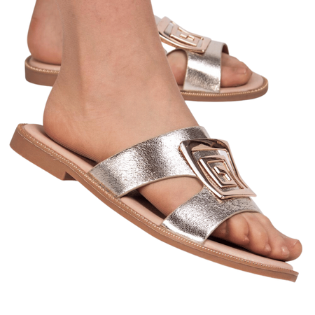 Klapki damskie Filippo DK3703/22 GO złoty