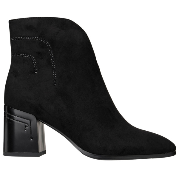 Zamszowe Botki damskie D&A S.Barski MR52-131 czarne ocieplone