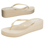 Piankowe Japonki damskie Big Star RR274A551 beżowe lekkie na lato