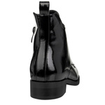 Eleganckie Botki lakierowane S.Barski HY52-527 czarne ocieplone