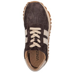 Brązowe sneakersy zamszowe Venezia V408-00395 z paskami naturalna skóra