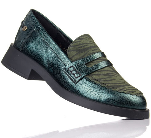 Półbuty Maciejka 06250-09 skórzane zielone