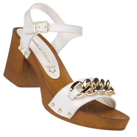 Sandały drewniaki Marco Tozzi 28362-28 white