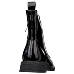 Lakierowane Botki z ozdobami D&A S.Barski MR52-108 czarne skórzane