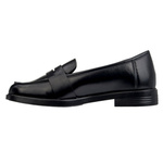 Czarne lordsy Potocki 12442 BK eleganckie półbuty wsuwane