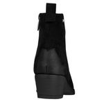 Zamszowe botki damskie Potocki 12751BK czarne ocieplone wygodne