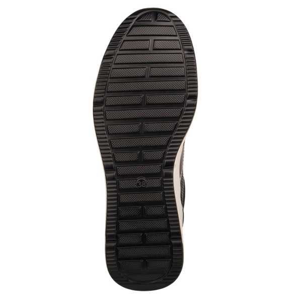 Czarne sneakersy na platformie damskie Filippo DP7105/25 BK skórzane