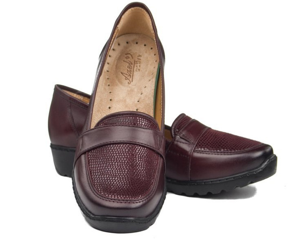 Półbuty Axel 1889 rubin+stretch 15 bordo