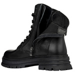 Skórzane Trzewiki damskie T.Sokolski SAR Z25-345 BLK czarne na platformie