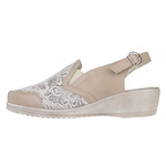 Sandały damskie na koturnie Axel 1904 beżowe wygodne na haluksy