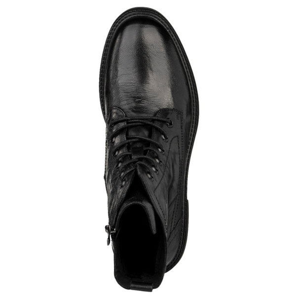 Skórzane botki trzewiki damskie Venezia V442-00816-01BLA czarne ocieplone