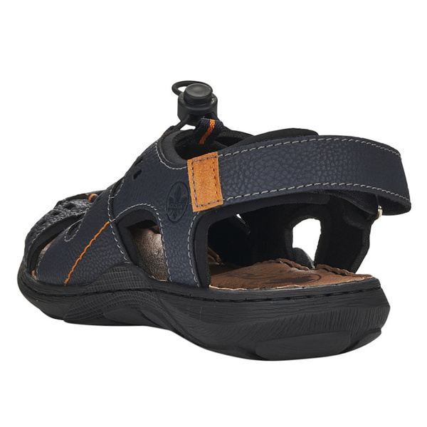 Sandały trekkingowe męskie Rieker 22021-14 blue grantowe zabudowane
