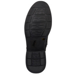 Lakierowane Botki wiązane D&A S.Barski MR52-144 czarne skórzane