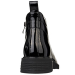 Lakierowane Botki z ozdobami D&A S.Barski MR52-118 czarne skórzane