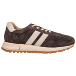 Brązowe sneakersy zamszowe Venezia V408-00395 z paskami naturalna skóra