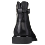 Czarne eleganckie botki damskie Filippo DBT7357/25 BK skórzane ocieplone