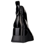 Lakierowane Botki damskie na koturnie D&A S.Barski MR52-104 czarne