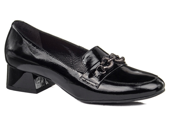 Loafersy Arka 6087/1974 czarny lakier