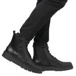 Trzewiki skórzane męskie Rieker 30101/00 H szerokie ciepłe OUTLET