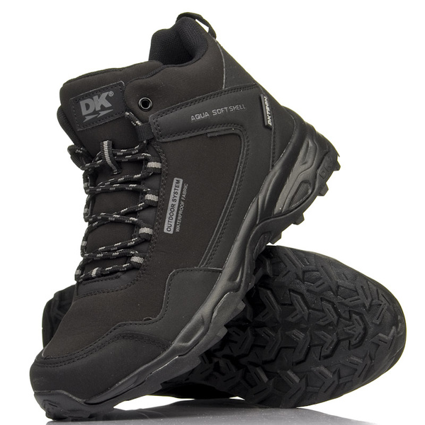 Zimowe buty trekkingowe DK 1029-P SAURON czarne wysokie ocieplone polarem