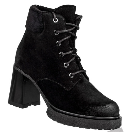 Botki damskie Lemar 60441 W.Czarny skóra