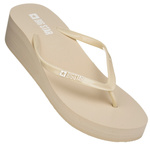 Piankowe Japonki damskie Big Star RR274A551 beżowe lekkie na lato