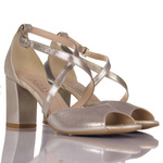 Złote sandałki skórzane damskie Kotyl 4317 złoty ef buty ślubne