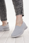 Sneakersy materiałowe damskie Potocki 16330GR szare buty slip-on