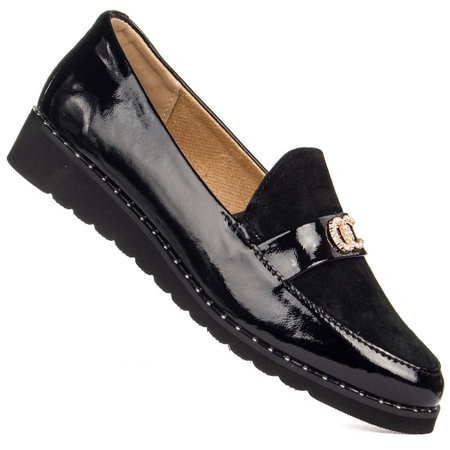 Półbuty damskie Filippo DP1515/23 bk czarne