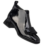 Botki lakierowane damskie Artiker 57C1037 czarne skórzane ocieplone