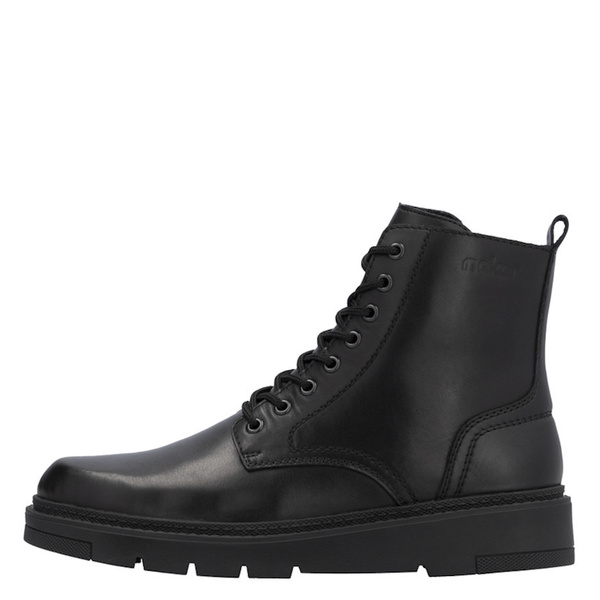 Trzewiki skórzane męskie Rieker 30101/00 H szerokie ciepłe OUTLET