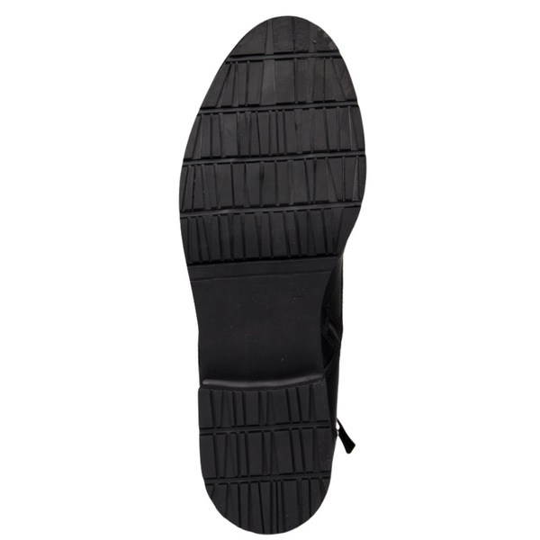 Botki damskie skórzane T. SOKOLSKI SAR Z25-348 BLK czarne ocieplone