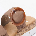 Klapki damskie Rieker V2392-62 beige