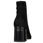 Zamszowe Botki damskie D&A S.Barski MR52-131 czarne ocieplone