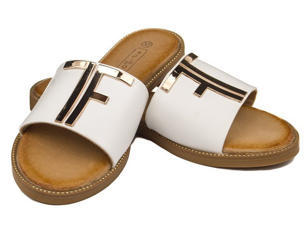 Klapki Filippo DK2103/21 WH białe 