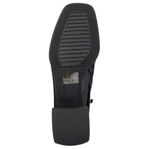 Botki lakierowane damskie Artiker 57C1037 czarne skórzane ocieplone