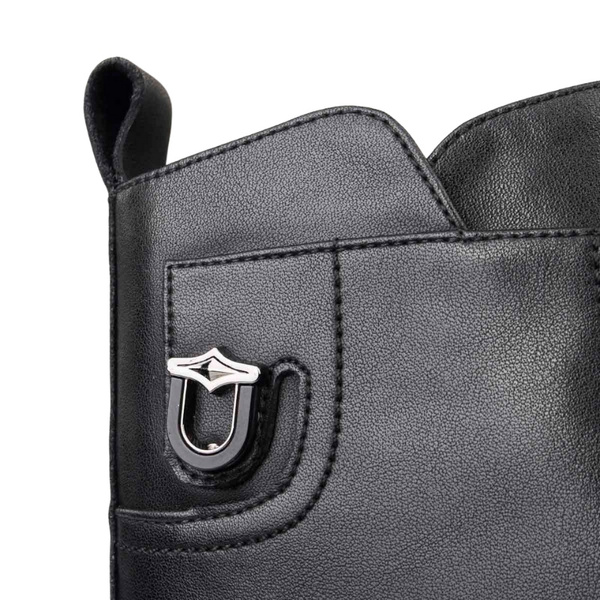 Skórzane trzewiki damskie Filippo DBT7369/25 BK czarne ocieplone