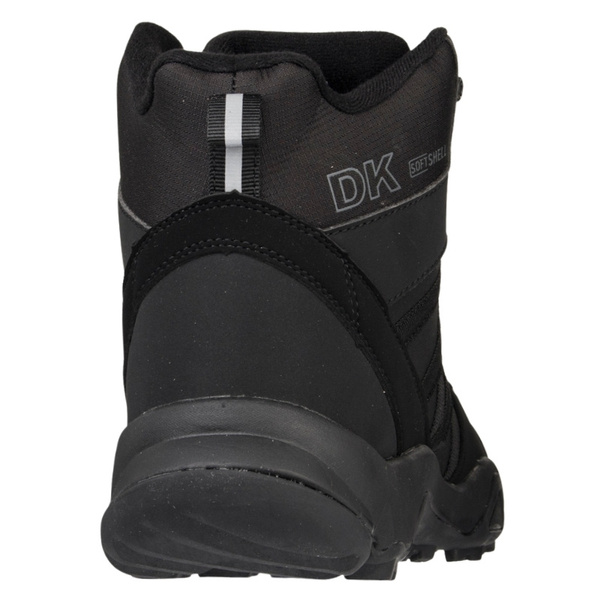 Czarne wysokie buty trekkingowe męskie VB17782 black ocieplone polarem