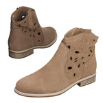 Skórzane Kowbojki damskie T.Sokolski HX Z25-166 beżowe ażurowe