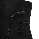 Zamszowe Botki damskie D&A S.Barski MR52-131 czarne ocieplone