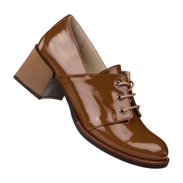 Półbuty na klocku Venezia 012-611 brown