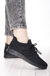 Sneakersy materiałowe damskie Potocki 16329BK czarne buty sportowe