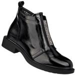 Eleganckie Botki lakierowane S.Barski HY52-506 czarne ocieplone