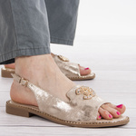 Sandały S.Barski KV27-049 gold złote