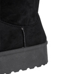 Czarne Kozaki damskie Big Star SS274264 za kolano elastyczne na platformie